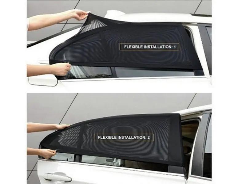 4pcs/set Car Front & Rear Side Window Sun Shade Cover Visor Mesh Shield Sunshade by dealonline.co.nz