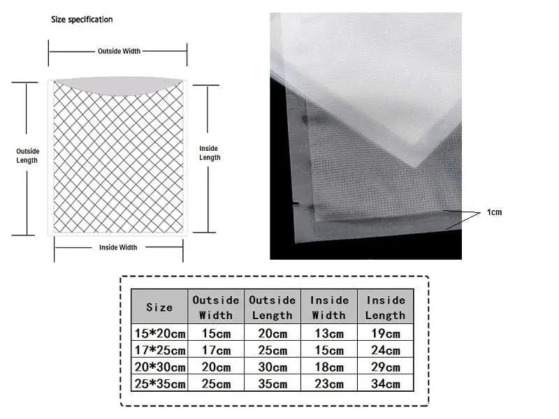 dealonline.co.nz dealonline.co.nz Textured Vacuum Sealer Bags (100pcs) Textured Vacuum Sealer Bags (100pcs)