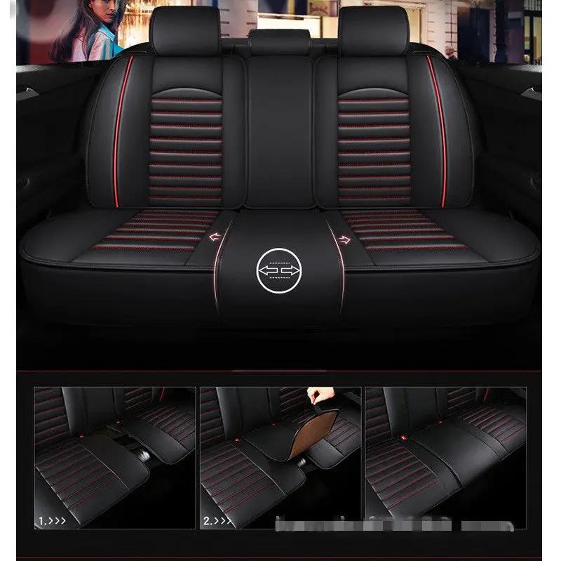 Car Seat Cover Faux Leather Cushion 5 Seater Full Set Front & Rear by dealonline.co.nz