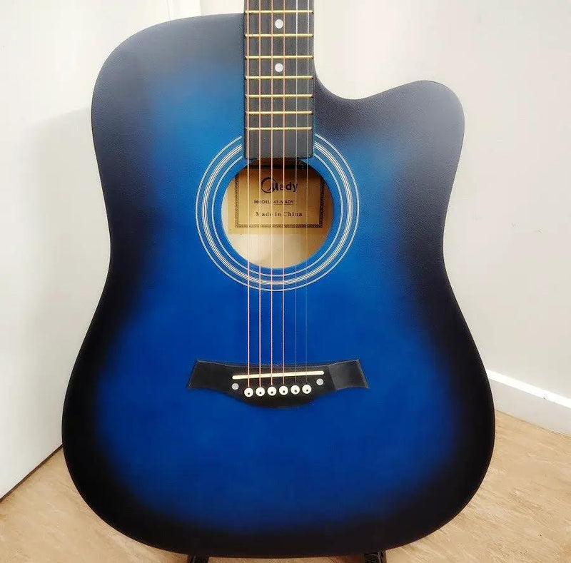 41" Full Size Wooden Acoustic Guitar - Blue by dealonline.co.nz