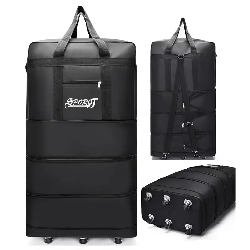 Expandable Extra-Large Travel Duffel Bag with Wheels – Waterproof & Lightweight (6 Wheels) BGMF7155 by ECOTREK