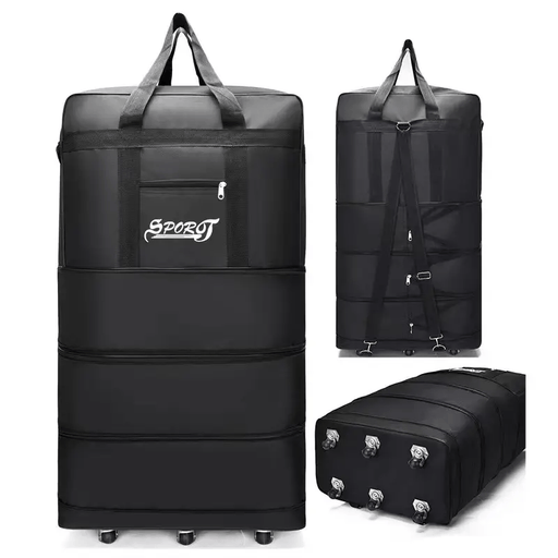 ECOTREK Storage Bag Expandable Extra-Large Travel Duffel Bag with Wheels – Waterproof & Lightweight (6 Wheels) BGMF7155 Expandable Extra-Large Travel Duffel Bag with Wheels – Waterproof & Lightweight (6 Wheels) BGMF7155