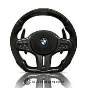 BMW Steering Wheel (Forged Carbon Fiber+Alcantara) #13 by CARBONISE