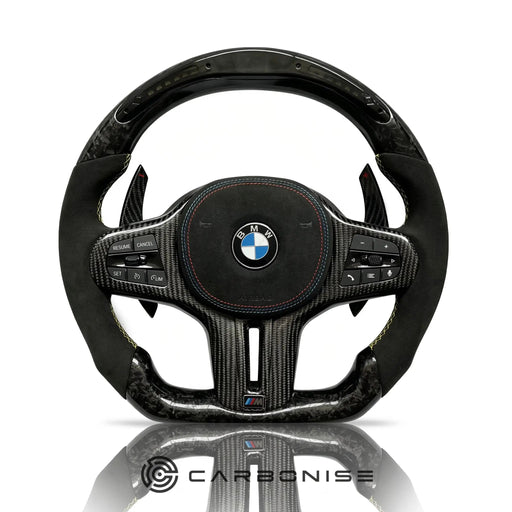 BMW Steering Wheel (Forged Carbon Fiber+Alcantara) #13 by CARBONISE