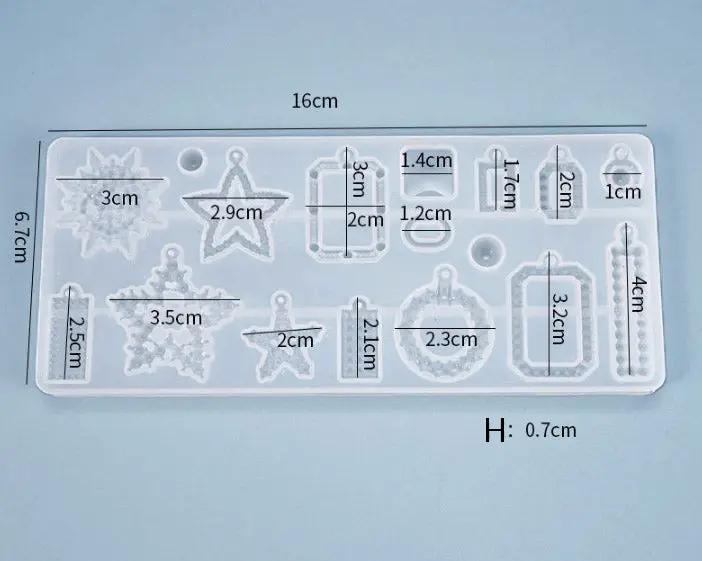DIY Silicone Resin Moulds Earrings Pendant Epoxy Casting Moulds - 13 by Resin Art NZ
