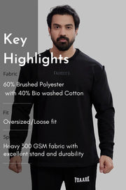 Shell Raw Sweatshirt Black by Fuaark Nz