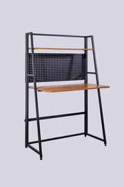 Garin desk with shelf Black Frame by sue-e furniture