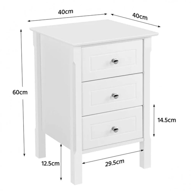 End Table Side Table Nightstand with 3 drawers by Yaheetech
