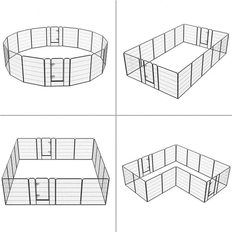 Heavy Duty 24 Panels Pet Playpen by Yaheetech