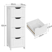 Bathroom Floor Cabinet Wooden Side Storage Organizer by Yaheetech
