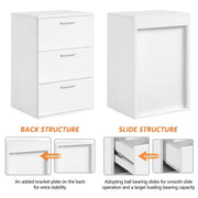 Set of 2 3 Drawers Side Table End Table by Yaheetech