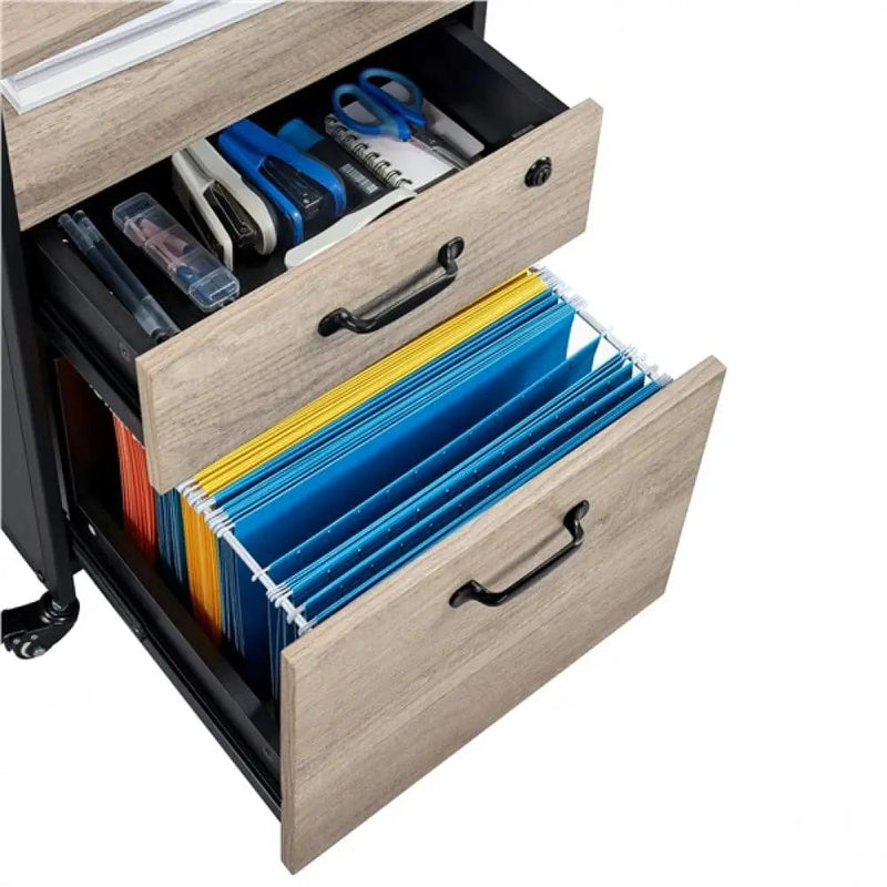 2 Sets Mobile Office File Cabinet by Yaheetech