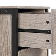 Metal-Framed Side Table with 2 Drawers by Yaheetech