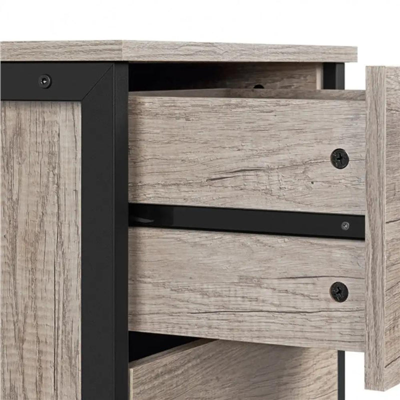 Metal-Framed Side Table with 2 Drawers by Yaheetech