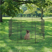 Foldable Metal Dog Exercise Pen Dog Pen by Yaheetech