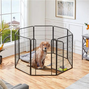 8 Panels Dog Playpen 100cm Tall Dog Pen Dog Fence by Yaheetech