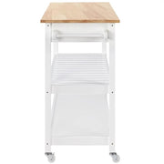 Kitchen Island Cart on Wheels 40’’ W Minimalist Kitchen Cart by Yaheetech