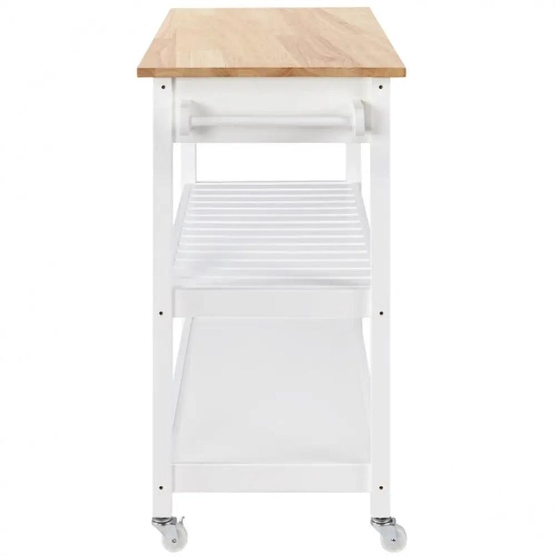 Kitchen Island Cart on Wheels 40’’ W Minimalist Kitchen Cart by Yaheetech