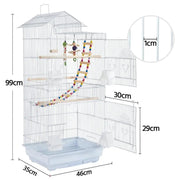 Metal Parrot Cage Bird cage w/ Swing & Ladder by Yaheetech