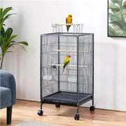 40-Inch H Wrought Iron Bird Cage with Rolling Stand by Yaheetech