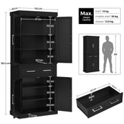 Kitchen Pantry Cabinet Tall Pantry Cupboard by Yaheetech