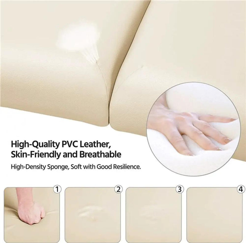 Professional 3 Fold Massage Bed Adjustable Massage Equipment by Yaheetech