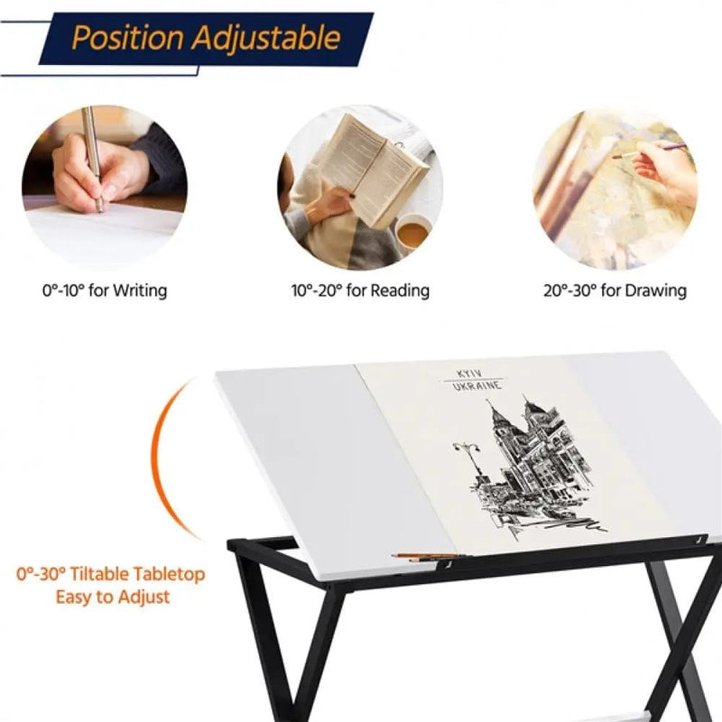 Art Table Computer Desk Drafting Table by Yaheetech