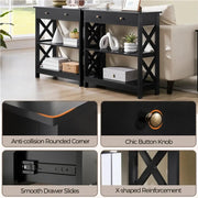 Wooden Console Table Entryway Table by Yaheetech