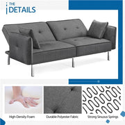 Extra Large Sofa Convertible Futon Sofa Bed by Yaheetech