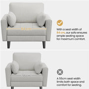 Tufted Oversized Armchair Comfy Fabric Accent Chair Single Sofa by Yaheetech