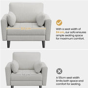 Yaheetech Tufted Oversized Armchair Comfy Fabric Accent Chair Single Sofa Tufted Oversized Armchair Comfy Fabric Accent Chair Single Sofa