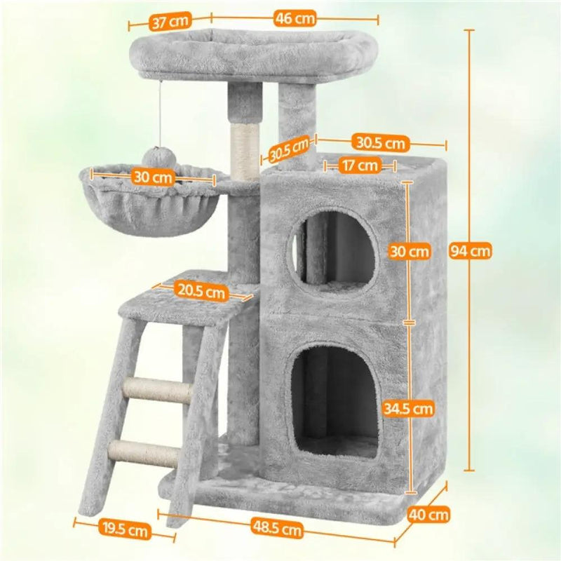 Cat Tree Cat Tower Scratching Pole by Yaheetech
