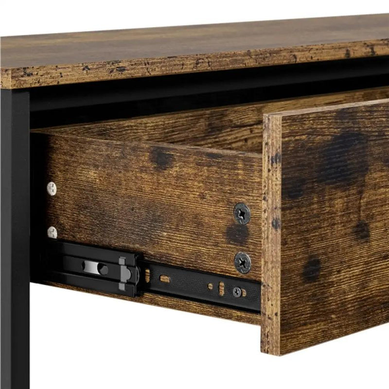 Vintage Wooden Console Table with 1 Drawer and 2 Open Shelves by Yaheetech