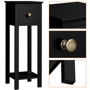Slim Bedside Tables Set of 2 End Tables With Storage Drawers by Yaheetech
