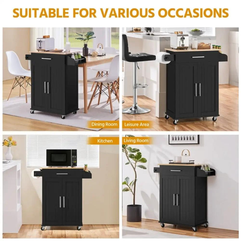 Kitchen Island with Wheels by Yaheetech