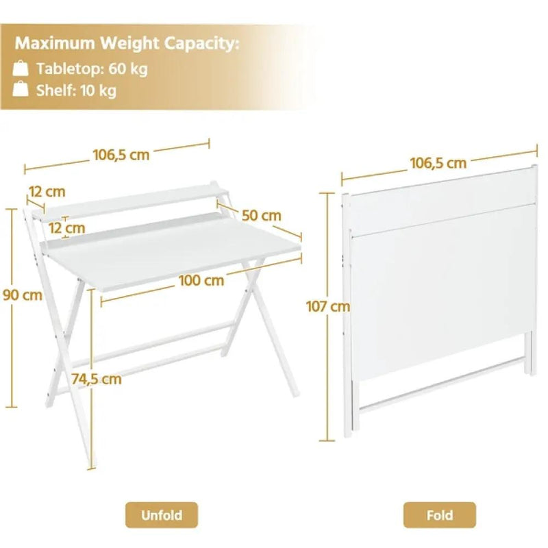 Foldable Computer Desk by Yaheetech
