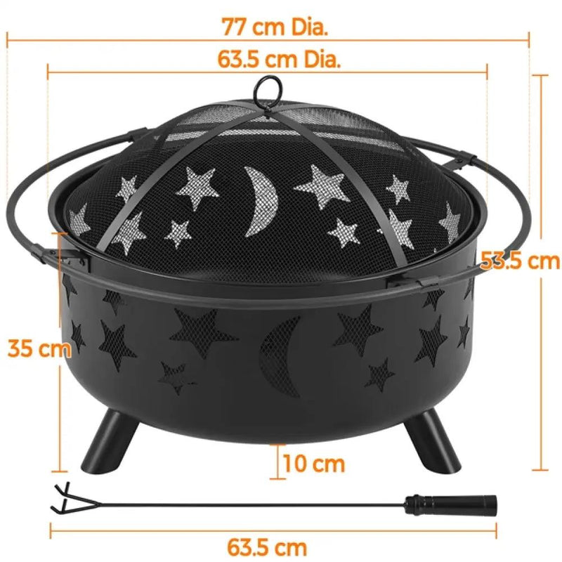Round Fire Pit by Yaheetech