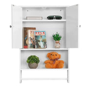 Bathroom Wall Cabinet with Towel Bar Wall Mount Organizer by Yaheetech