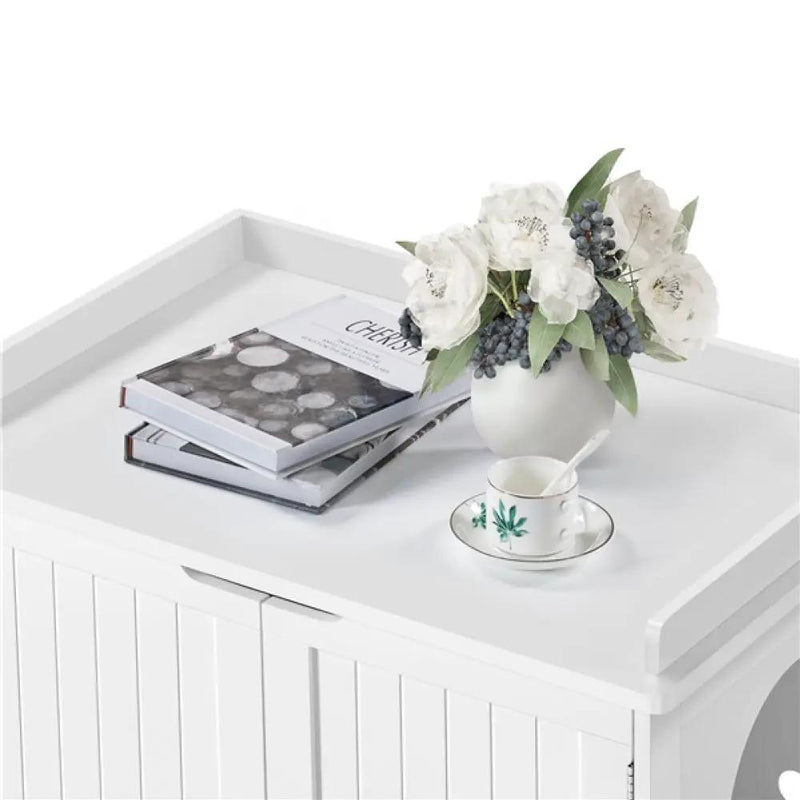 Pet Litter Box Wooden Storage Bench by Yaheetech