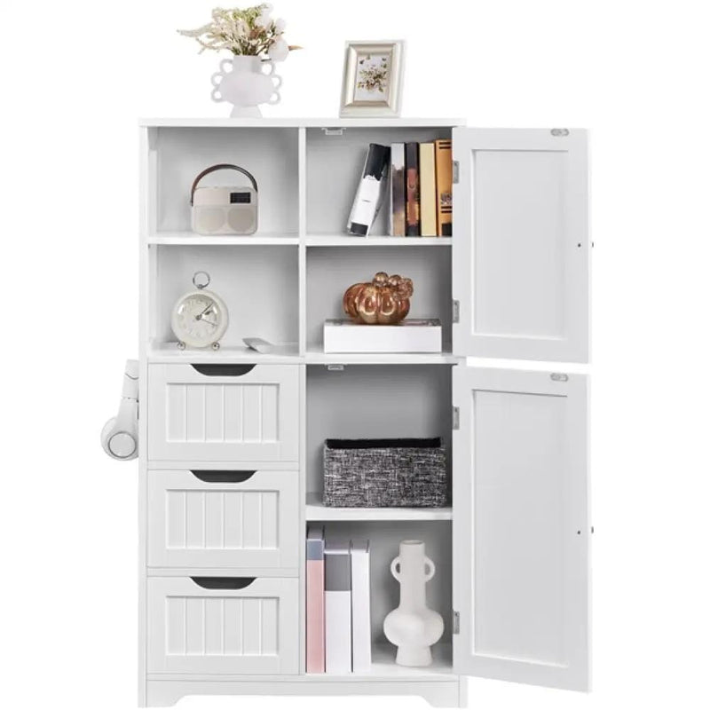 Freestanding Floor Cabinet Bathroom Storage by Yaheetech