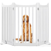Indoor Pet Barrier for Doorway Dog Pen Wooden Pet Gate by Yaheetech