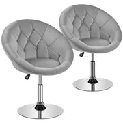 Makeup Vanity Chair Tufted Style Barrel Chair by Yaheetech
