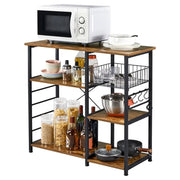 Vintage Kitchen Island Baker's Rack Utility Microwave Stand by Yaheetech