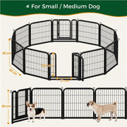12 Panels Dog Playpen Metal Pet Pen by Yaheetech