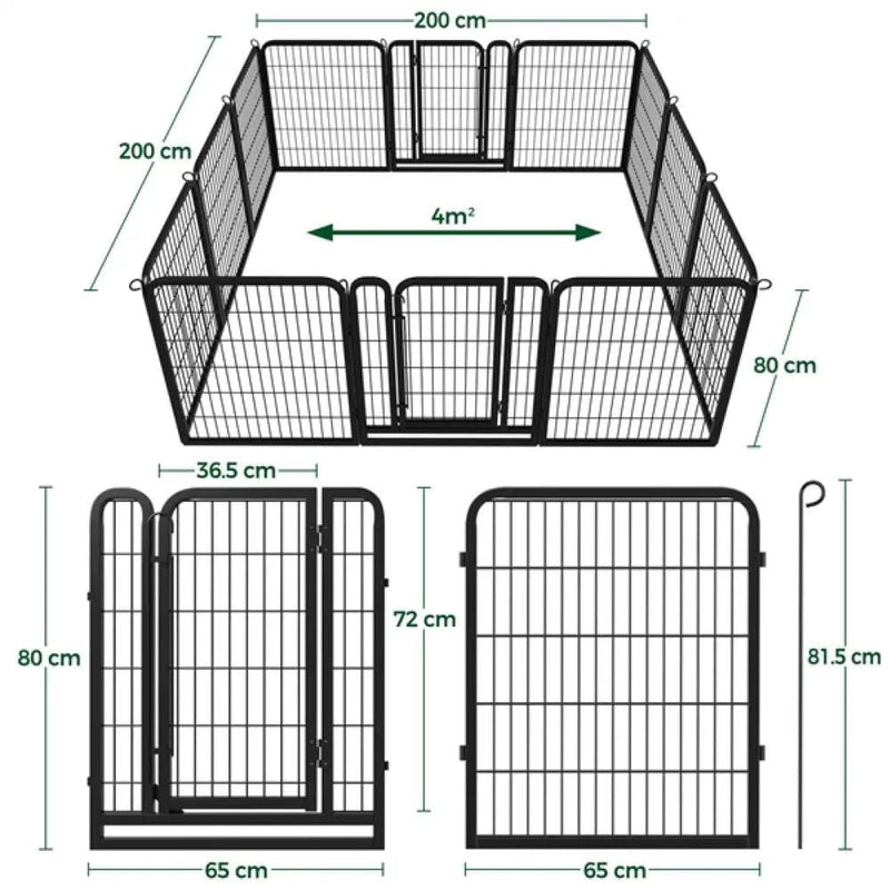 12 Panels Dog Playpen Pet Pen by Yaheetech