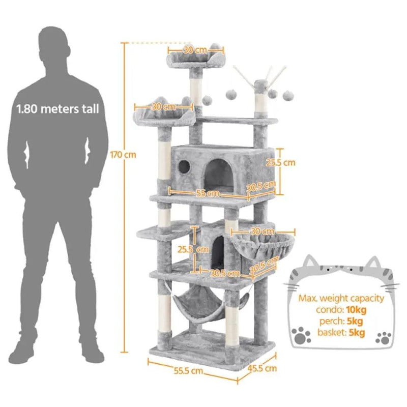 Yaheetech Yaheetech Large Multi Level Cat Tree Tower With Cavern And Platforms Yaheetech Large Multi Level Cat Tree Tower With Cavern