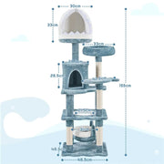 Multi-Level Ocean-themed Cat Tree Cat Tower by Yaheetech
