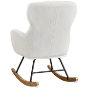 Boucle Upholstered Armchair Rocking Chair by Yaheetech