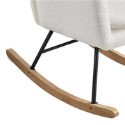 Boucle Upholstered Armchair Rocking Chair by Yaheetech