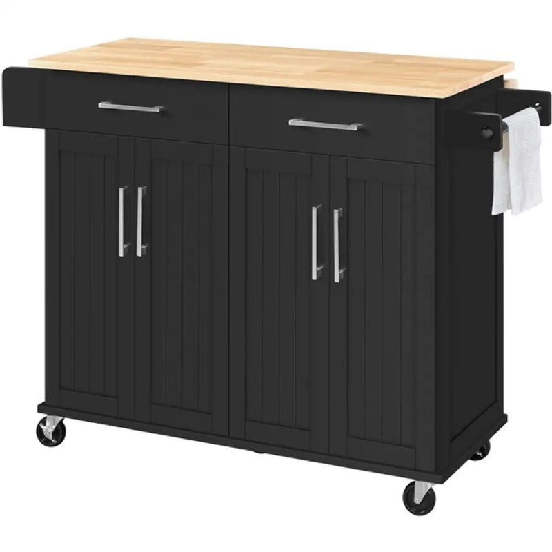Kitchen Trolley Kitchen Island on Wheels Kitchen Cart by Yaheetech